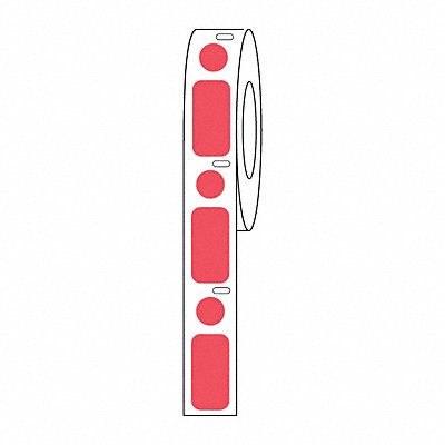GRAINGER GRAINGDTC49 Cryogenic Label Red Polypropylene