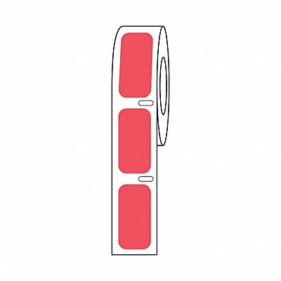 GRAINGER GRAINGDTC5 Cryogenic Label Red Polypropylene