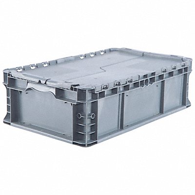 ORBIS NSOA24157Grey Attached Lid Container Grey Solid HDPE