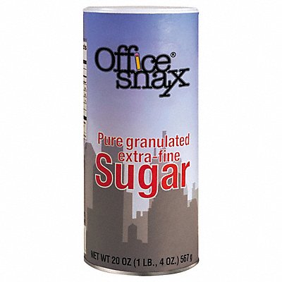 OFFICE SNAX 19 Reclosable Canister of Sugar 20 oz