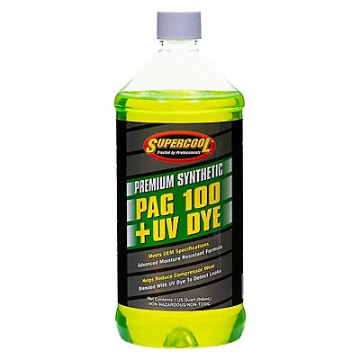 SUPERCOOL P10032D A/C Comp Lube UV Dye 32 Oz Flsh Pnt 450F