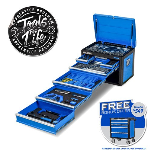 Kincrome P1705 EVOLUTION Chest Tool Kit 207 Piece 7 Drawer (26”)