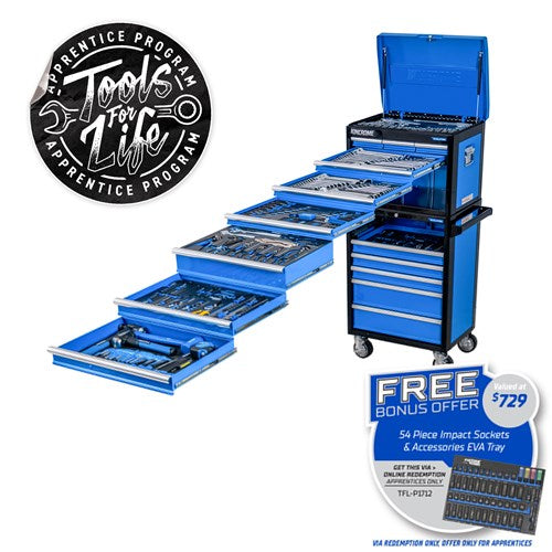 Kincrome P1712 EVOLUTION Workshop Tool Kit 312 Piece 14 Drawer (26”)