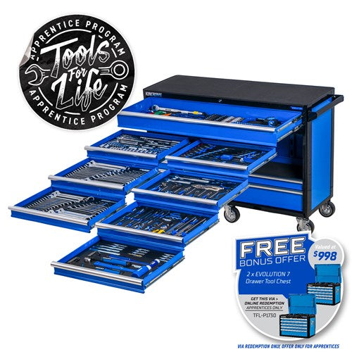 Kincrome P1730 EVOLUTION Trolley Tool Kit 493 Piece 13 Drawer (53")