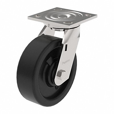 GRAINGER P21SPB080R14 Standard Plate Castor Swivel 850 lb.