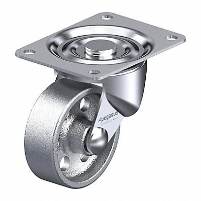GRAINGER P2RC030GP Plate Caster Rigid Iron 3 13/16 H