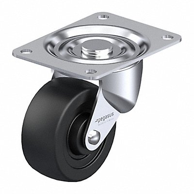 GRAINGER P2SR025GP Plate Caster Swivel Rubber 3 1/4 H