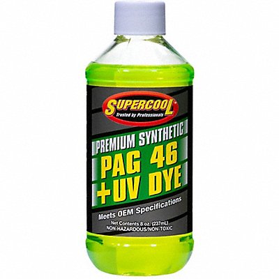 SUPERCOOL P468D A/C Comp Lube UV Dye 8 Oz Flsh Pnt 442 F