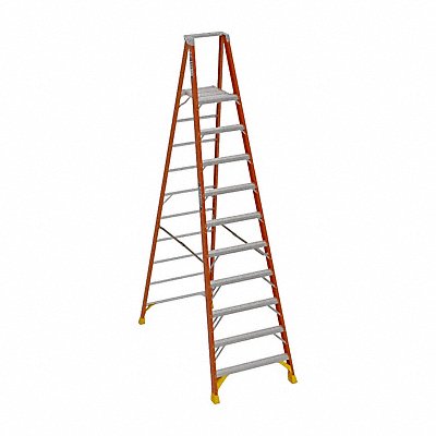 WERNER P6210 Platform Stepladder 10 ft FGL 300 lb.
