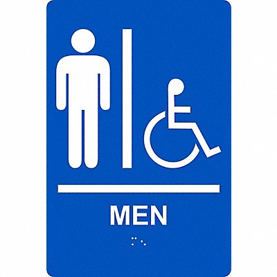 ACCUFORM PAD107BU Sign Braille ADA Restroom Accessible