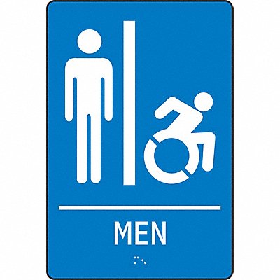 ACCUFORM PAD113BU Sign Braille ADA Restroom Accessible