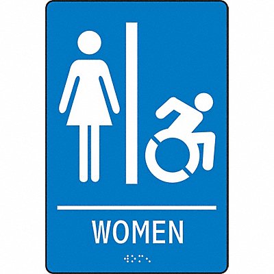 ACCUFORM PAD116BU Sign Braille ADA Restroom Accessible