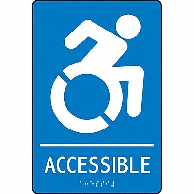 ACCUFORM PAD118BU Sign Braille ADA Accessible