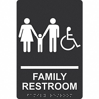 ACCUFORM PAD122BK Sign Braille ADA Restroom Accessible