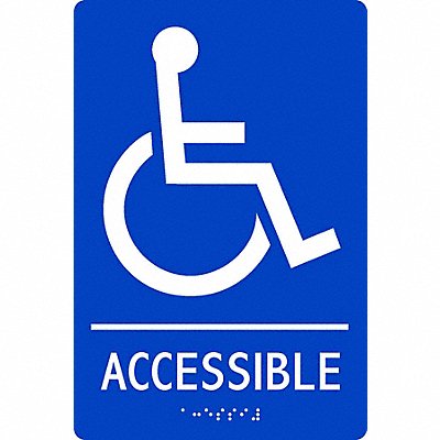 ACCUFORM PAD146BU Sign Braille ADA Accessible