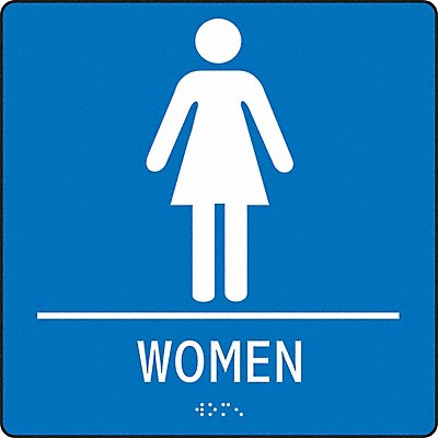 ACCUFORM PAD923BU Sign Braille ADA Restroom