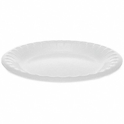PACTIV 0TK100060000 Disposable Foam Plate 6 in White PK1000