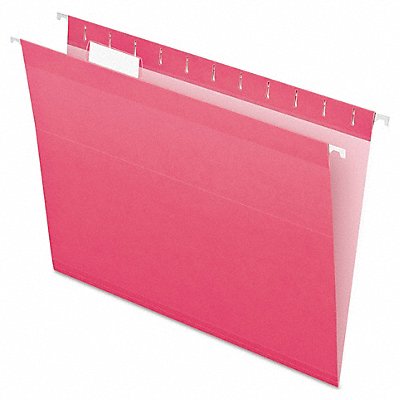 GRAINGER PFX415215PIN Hanging File Folders Pink PK25