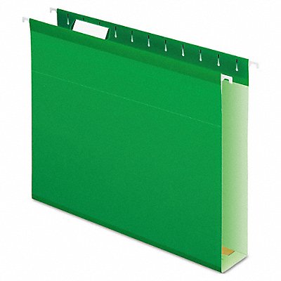 GRAINGER PFX4152X2BGR Letter File Folders Bright Green PK25