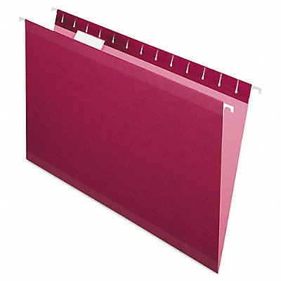 GRAINGER PFX415315BUR Hanging File Folders Burgundy PK25
