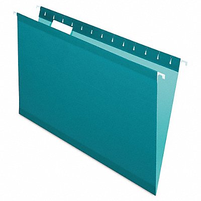 GRAINGER PFX415315TEA Hanging File Folders Teal PK25