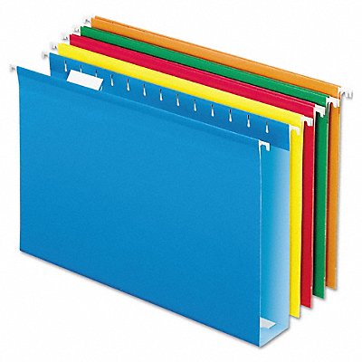 GRAINGER PFX4153X2ASST Box Hanging File Folders Assorted PK25