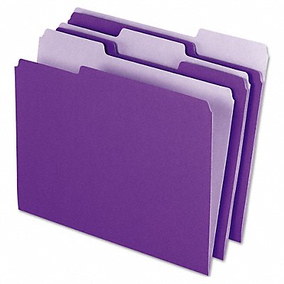 GRAINGER PFX421013VIO Letter File Folders Violet PK100