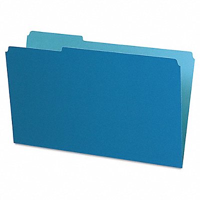 GRAINGER PFX435013BLU Legal File Folders Blue PK100