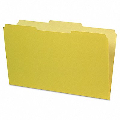 GRAINGER PFX435013YEL Legal File Folders Yellow PK100