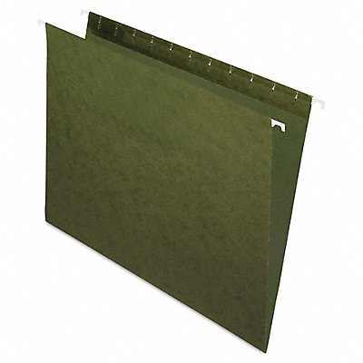 GRAINGER PFX81600 Hanging File Folder Std Green PK25