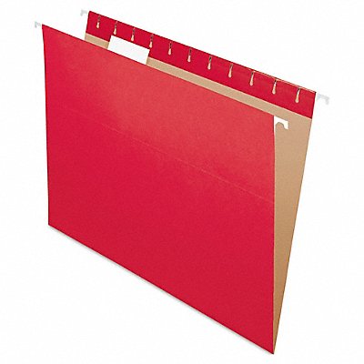 GRAINGER PFX81608 Hanging File Folders Red PK25