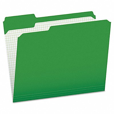 GRAINGER PFXR15213BGR Letter File Folders Bright Green PK100