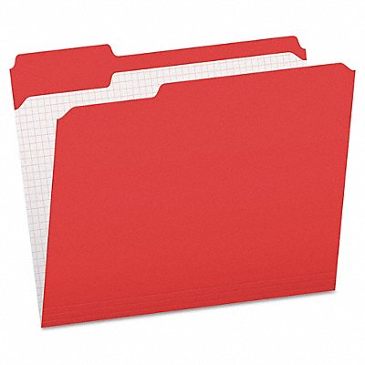 GRAINGER PFXR15213RED Letter File Folders Red PK100