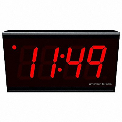 GRAINGER PGE441RSE Wall Clock Digital Electric