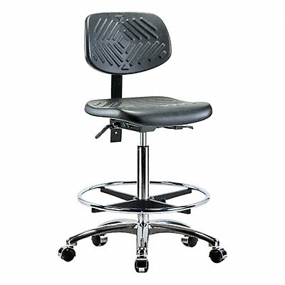 GRAINGER BRPHBCHCRT1A0CFCCBLK Poly Chr Chrome High Tilt FR Cast Blk