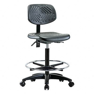 GRAINGER BRPHBCHRGT0A0CFRCBLK Poly Chair High FR Castors Black