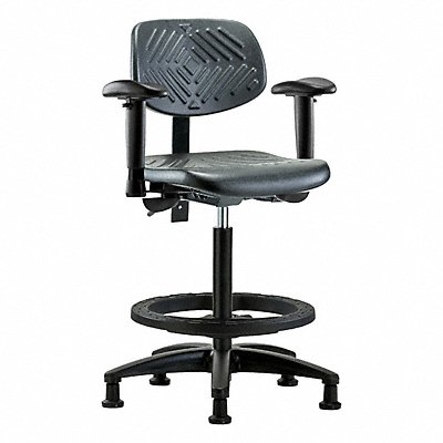 GRAINGER BRPHBCHRGT1A1BFRGBLK Poly Chair Hi Tilt AA FR Stat Blk