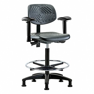 GRAINGER BRPHBCHRGT0A1CFRGBLK Poly Chair High AA FR Glides Black