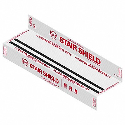 SURFACE SHIELDS PLSSS40 Stair Protection 21 H 40 W White PK24