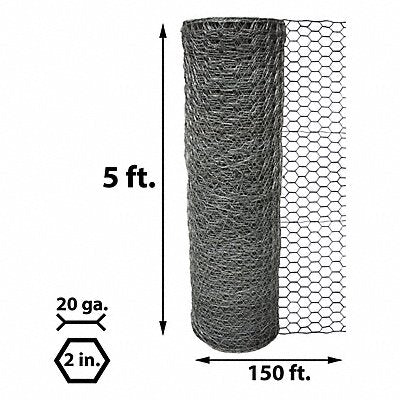 ACORN INTERNATIONAL PN260150 Poultry Netting 60 H 150 ft L Steel