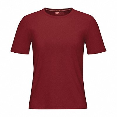 RED KAP TKW1CM Work Shirt Size L Sleeve Length 8 in Color Crimson Features UPF 50 Protection