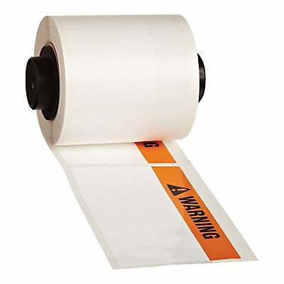 BRADY M638483WARNING Label 4 in W Black Orange White