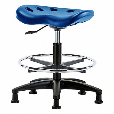 BLUE RIDGE ERGONOMICS PTMBSLRGCFRGBLU Tractor Stool 300 lb Cap. Blue