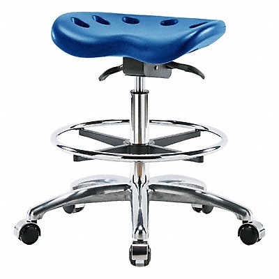 BLUE RIDGE ERGONOMICS PTMBSOCRCFCCBLU Tractor Stool 300 lb Cap. Blue