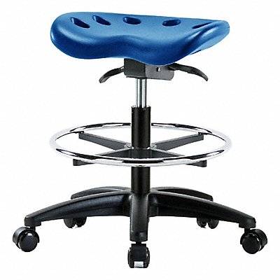 BLUE RIDGE ERGONOMICS PTMBSORGCFRCBLU Tractor Stool 300 lb Cap. Blue