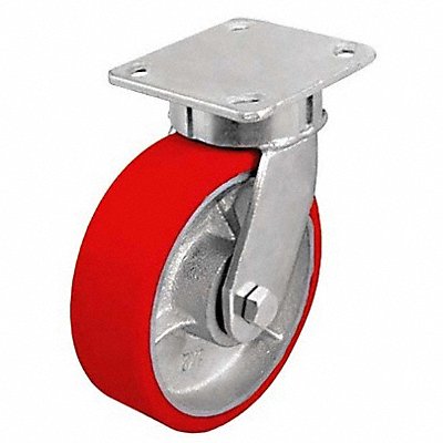 GRAINGER P25SUY060KP14001 Kingpinless Plate Castor Swivel 1200 lb.