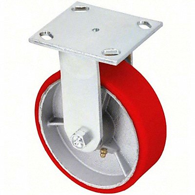 GRAINGER P25RUY060KP14001 Kingpinless Plate Castor Rigid 1200 lb.