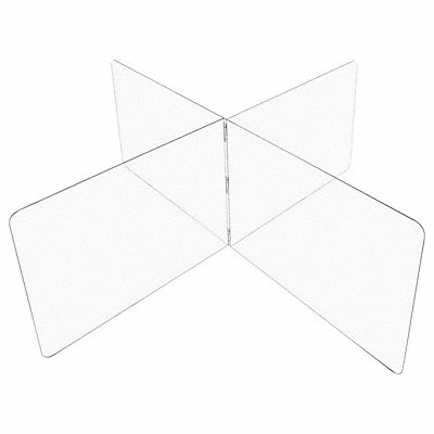 USA INDUSTRIALS BULKCPD192 Clear Plastic Compartment Divider - 1/4