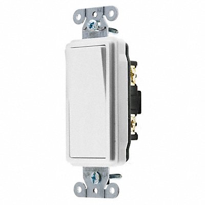 HUBBELL DS420W Wall Switch White 20 A Back Side 4-Way