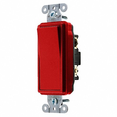 HUBBELL DS320R Wall Switch Red 20 A Back Side 3-Way